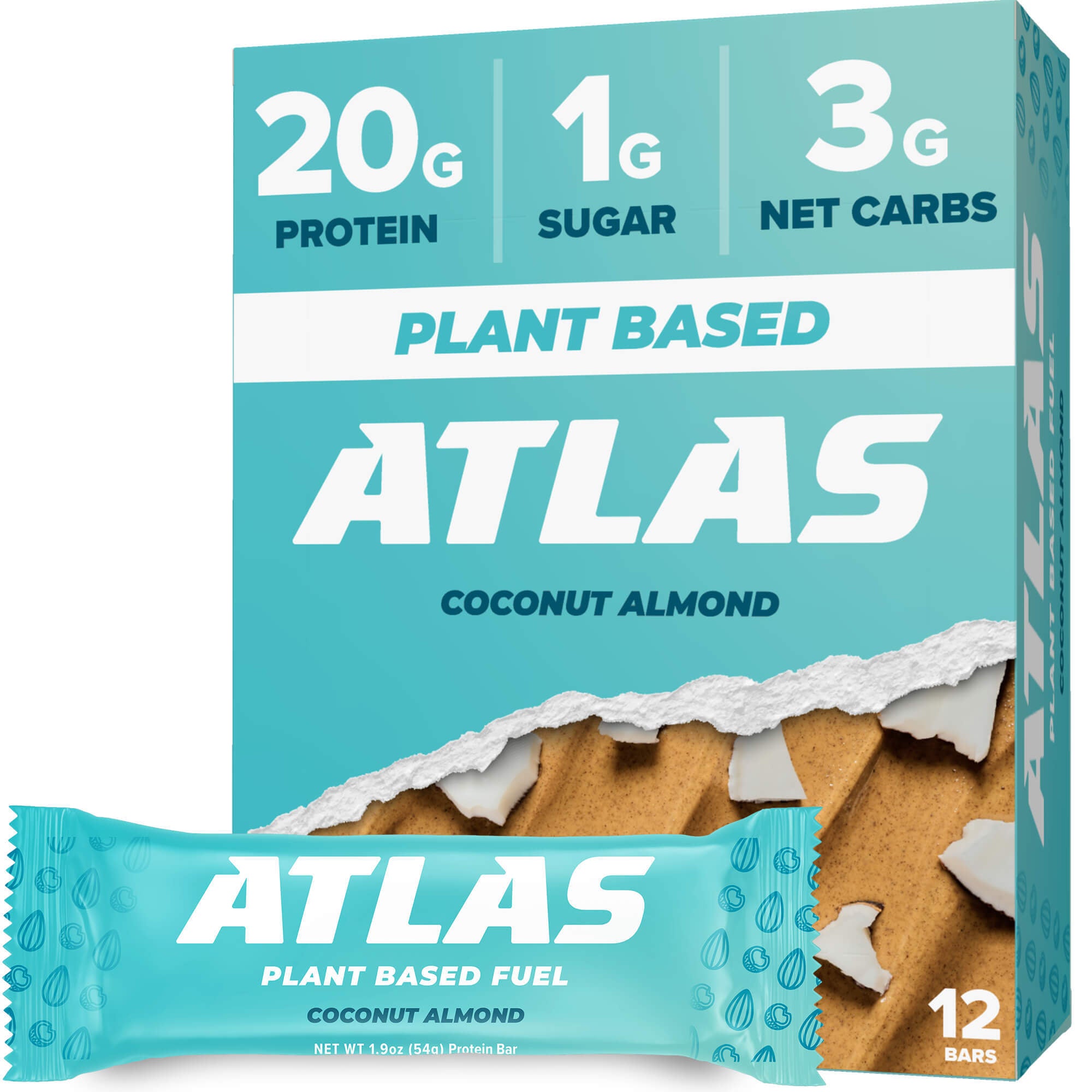 Coconut almond 12 bars atlas wholesale
